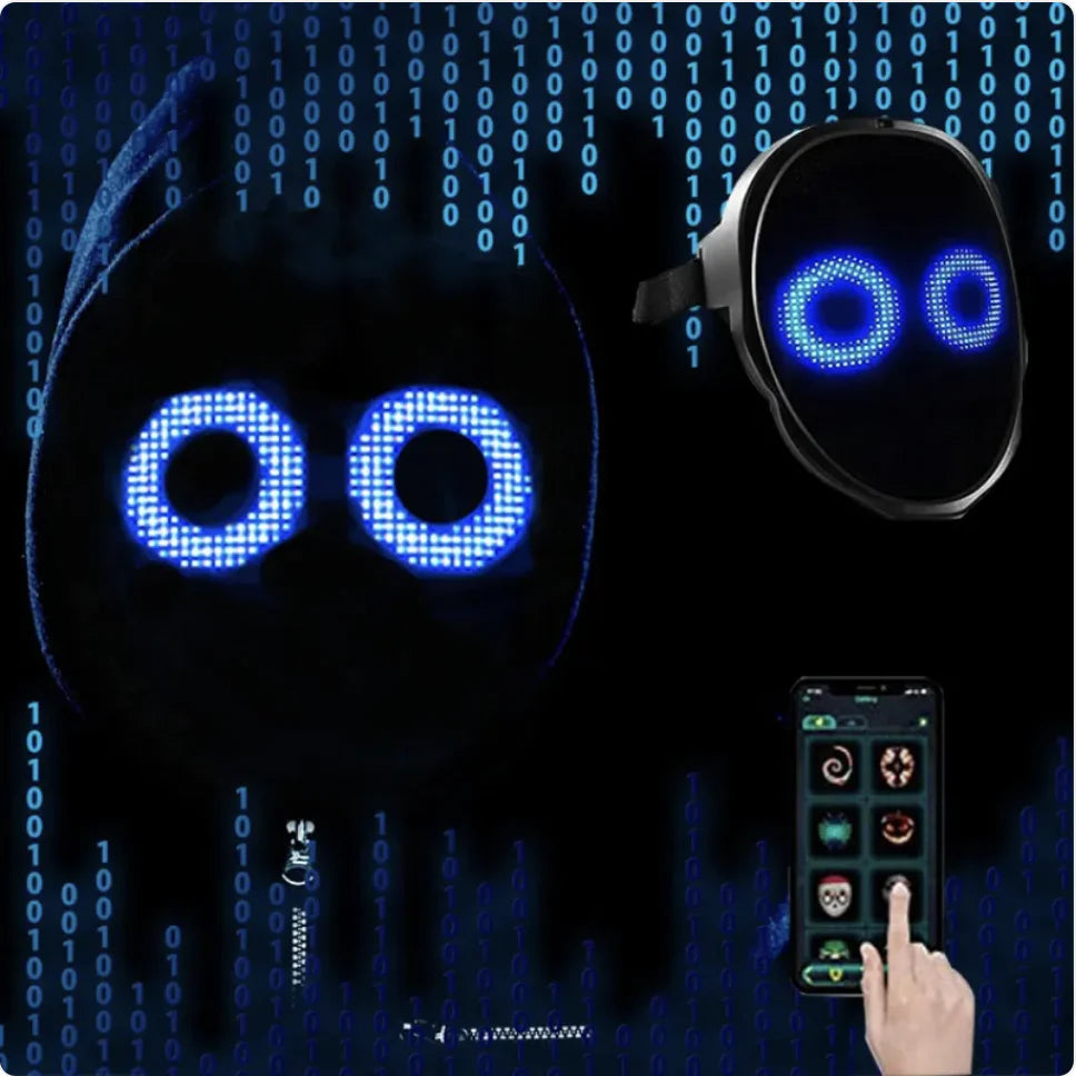 GlowBoi Smart Mask – App-Controlled LED Face Display