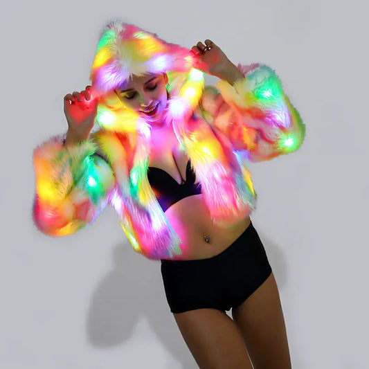 LUXFLARE Glow-Up LED Fur Jacket