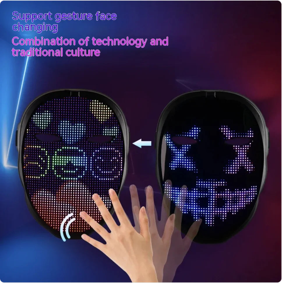 GlowBoi Smart Mask – App-Controlled LED Face Display