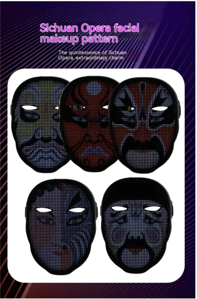 GlowBoi Smart Mask – App-Controlled LED Face Display