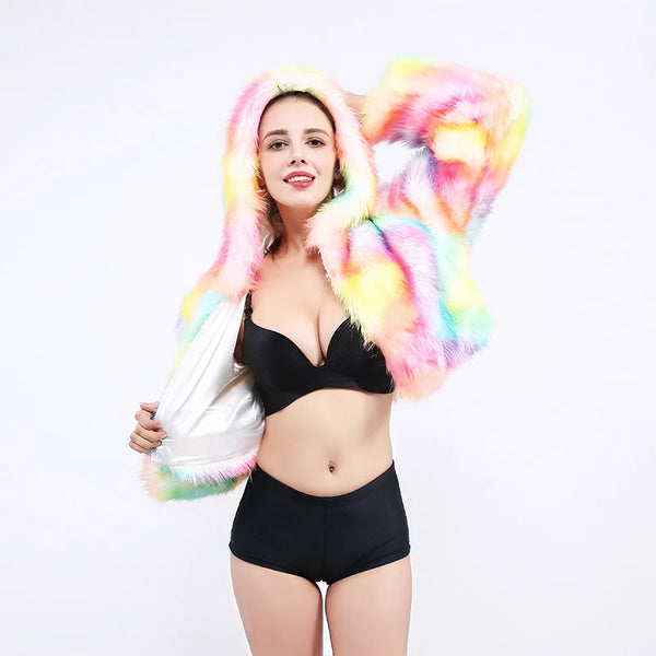 Glow-Up Festival Fur Coat