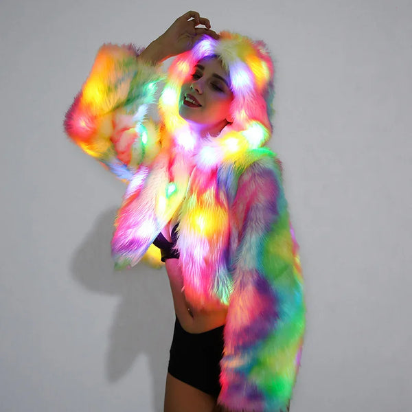 Glow-Up Festival Fur Coat