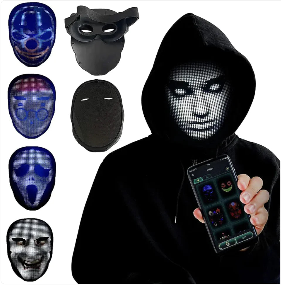 GlowBoi Smart Mask – App-Controlled LED Face Display