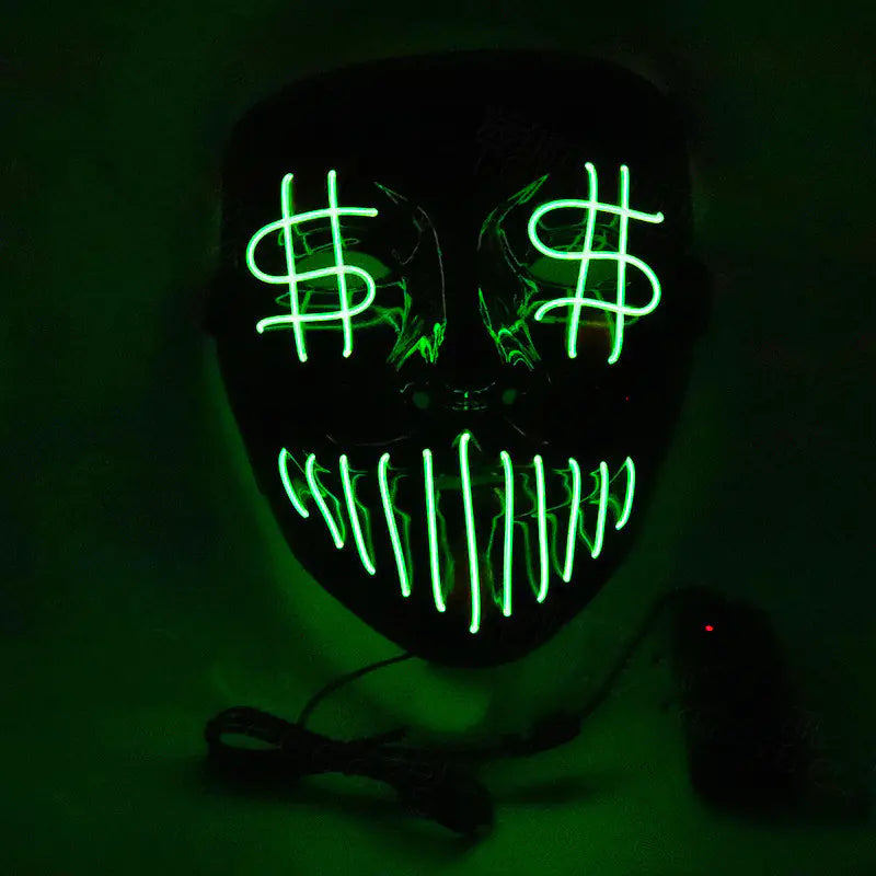 MoneyGlow Mask – Dollar Drop Edition