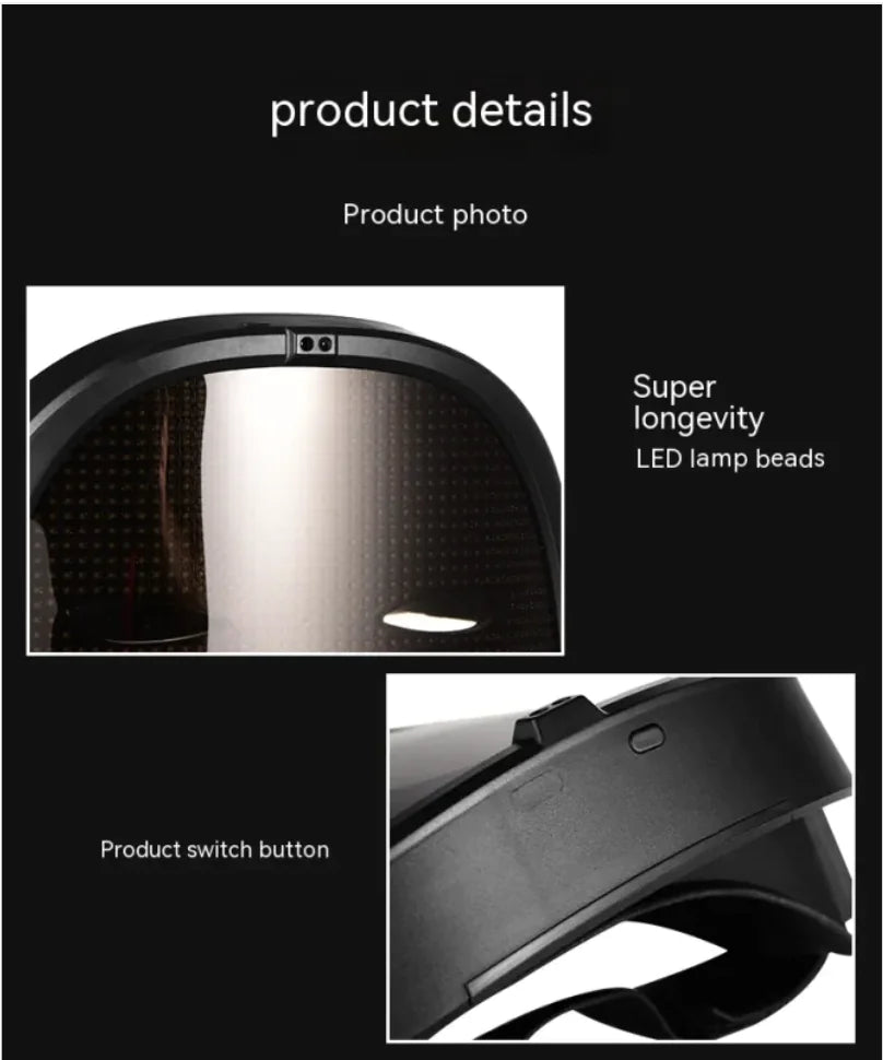GlowBoi Smart Mask – App-Controlled LED Face Display