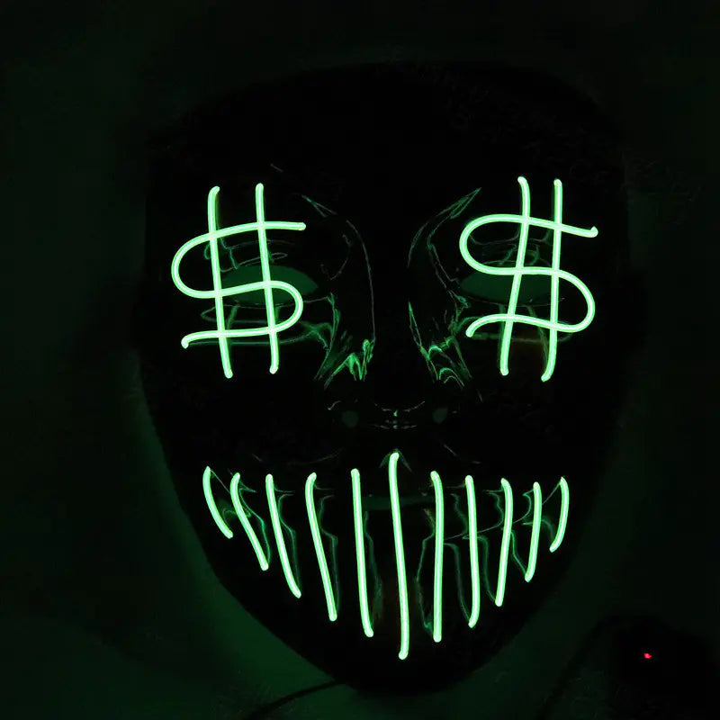 MoneyGlow Mask – Dollar Drop Edition