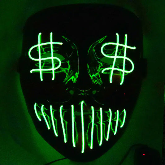 MoneyGlow Mask – Dollar Drop Edition